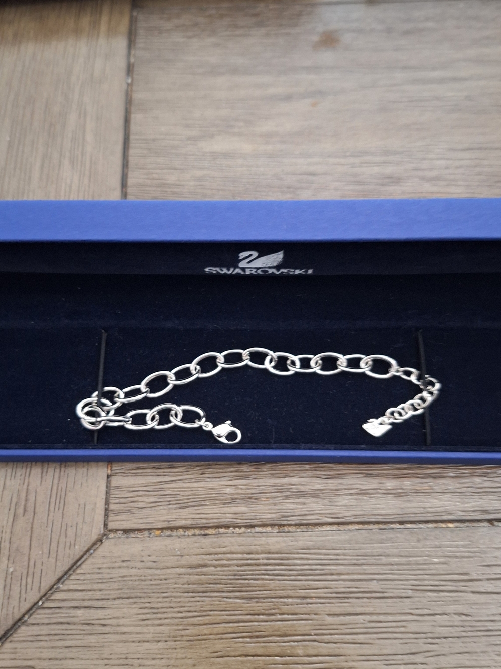 Swarovski Silver Link Bracelet - Sterling Look Chain